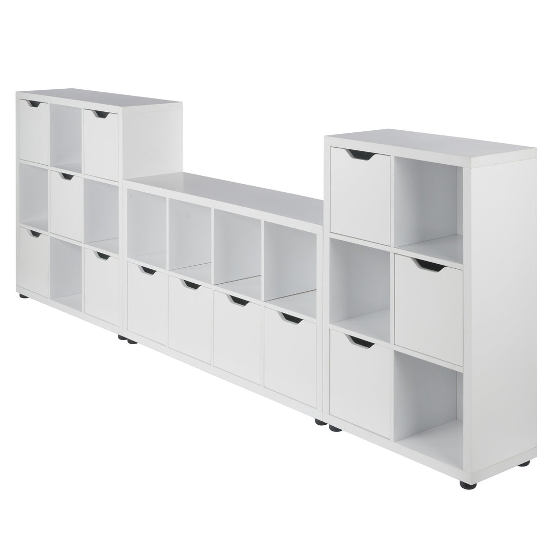 Julian 3-Pc Storage Cabinet Set, White