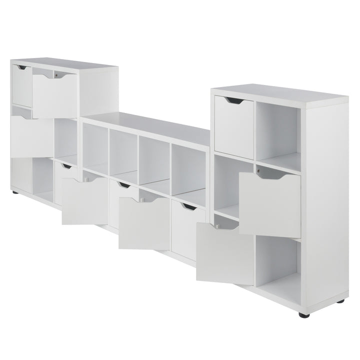 Julian 3-Pc Storage Cabinet Set, White