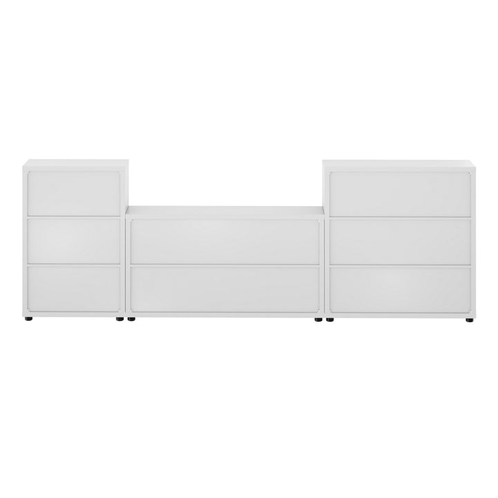 Julian 3-Pc Storage Cabinet Set, White