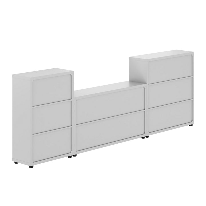 Julian 3-Pc Storage Cabinet Set, White