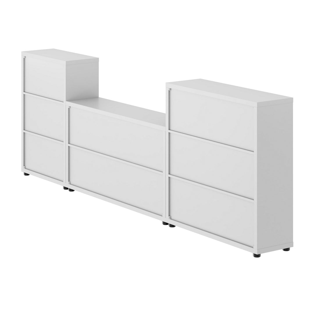 Julian 3-Pc Storage Cabinet Set, White