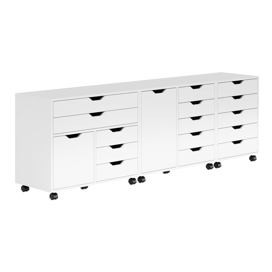 Halifax 3-Pc Storage Cabinet Set, White