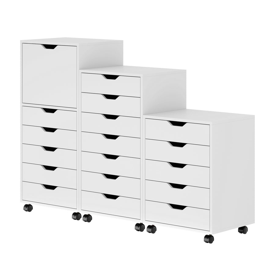 Halifax 3-Pc Multi-Drawer Storage Cabinet Set, White