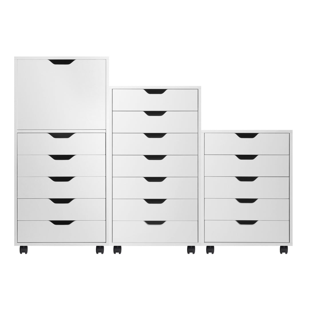 Halifax 3-Pc Multi-Drawer Storage Cabinet Set, White