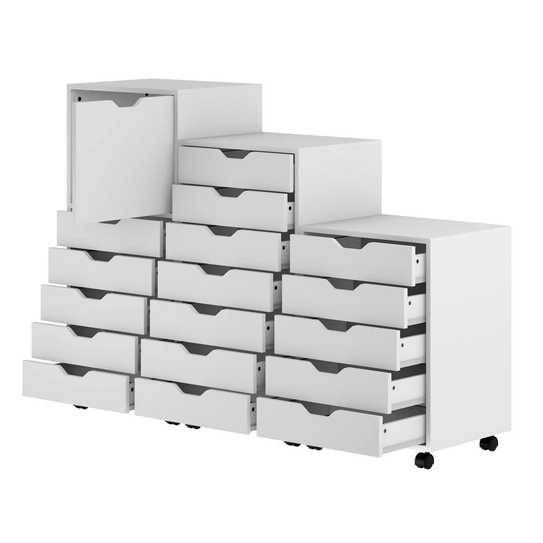 Halifax 3-Pc Multi-Drawer Storage Cabinet Set, White