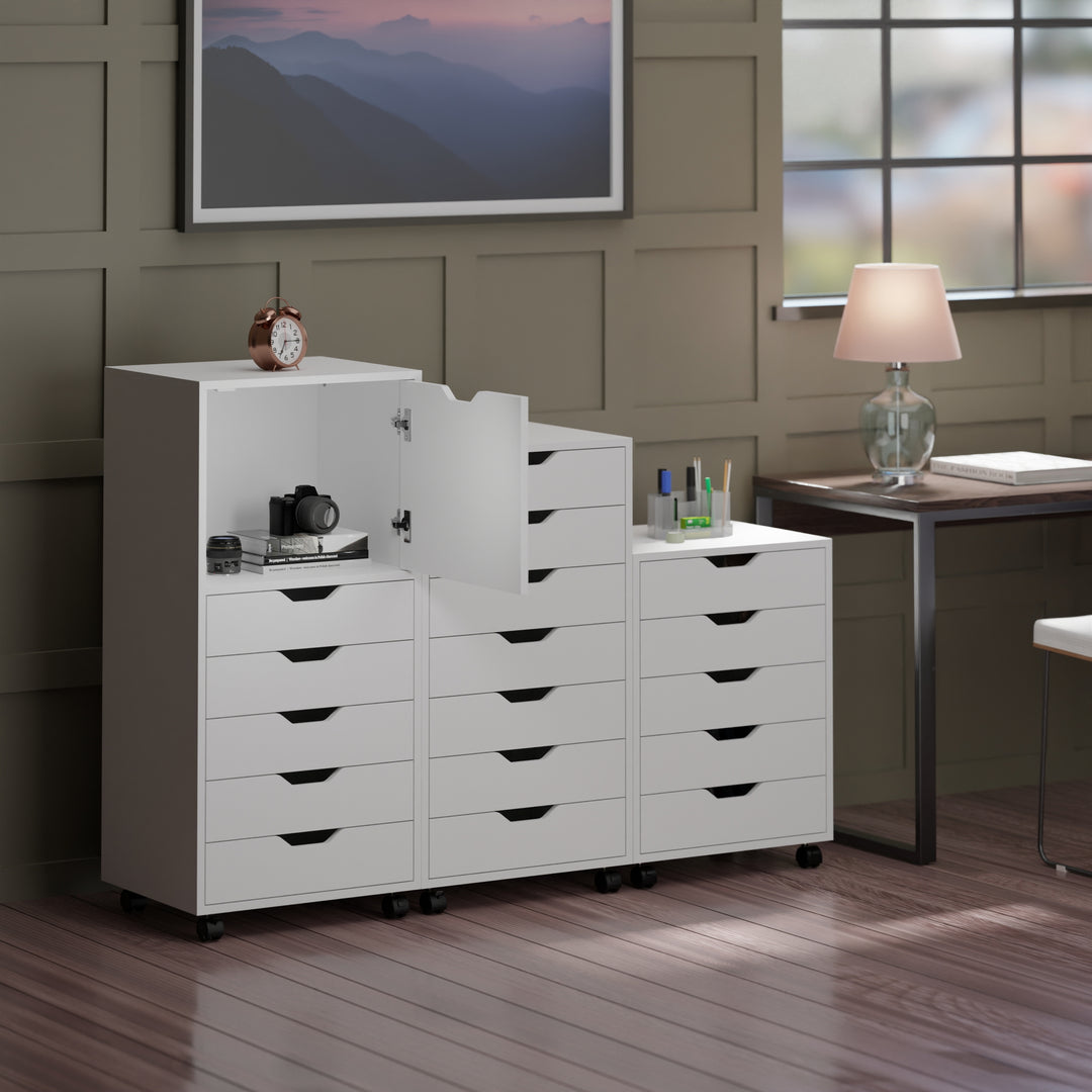 Halifax 3-Pc Multi-Drawer Storage Cabinet Set, White