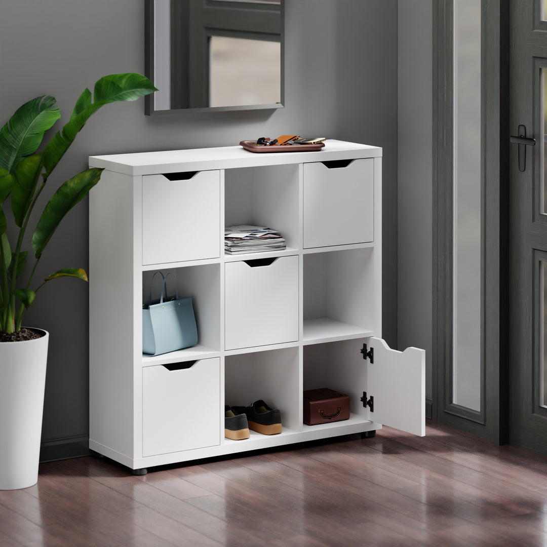 Julian 3x3 Storage Cabinet, White