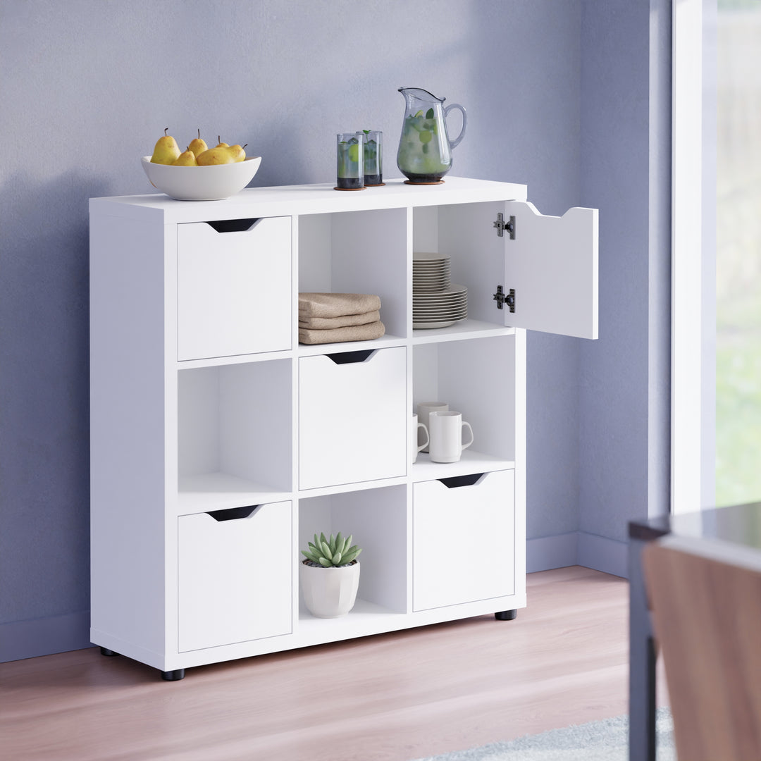 Julian 3x3 Storage Cabinet, White