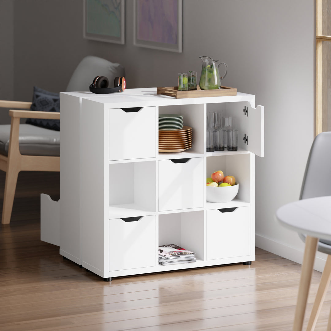 Julian 3x3 Storage Cabinet, White