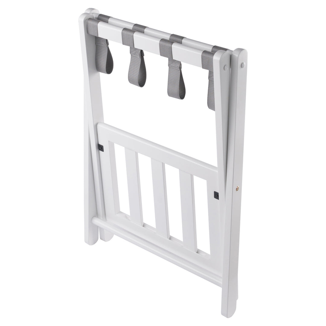 Raya Luggage Rack with Shelf, White