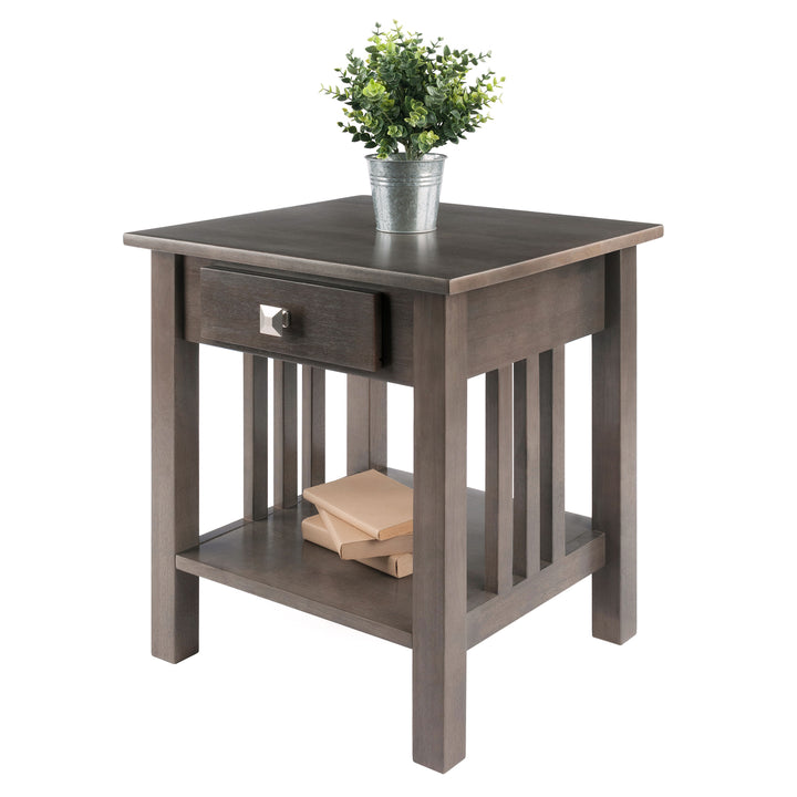 Stafford Accent Table, Oyster Gray