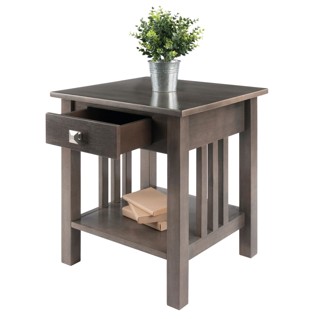 Stafford Accent Table, Oyster Gray