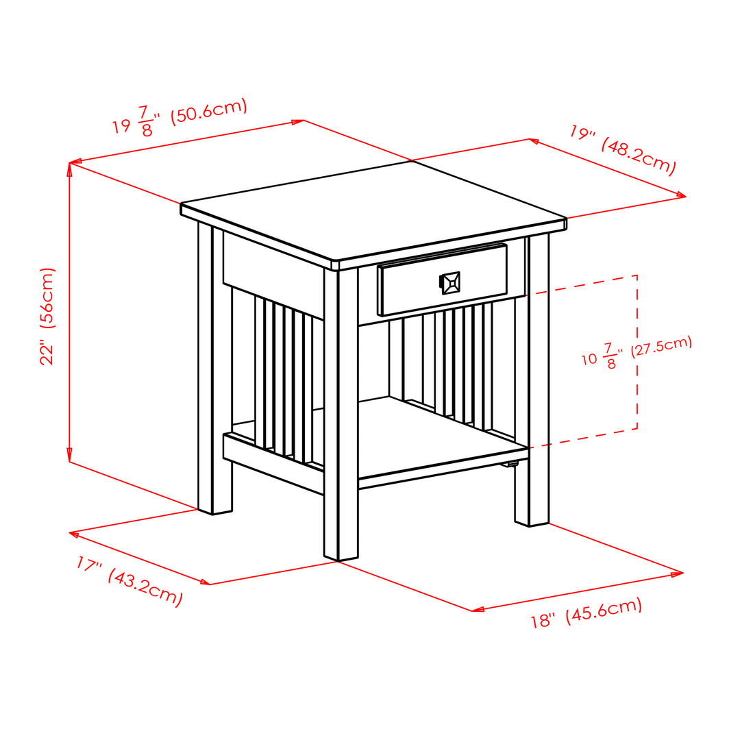 Stafford Accent Table, Oyster Gray