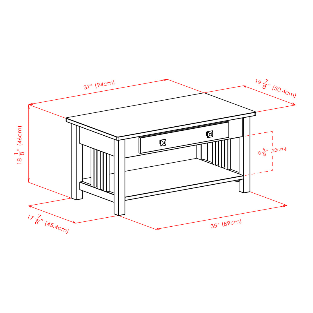 Stafford Coffee Table, Oyster Gray