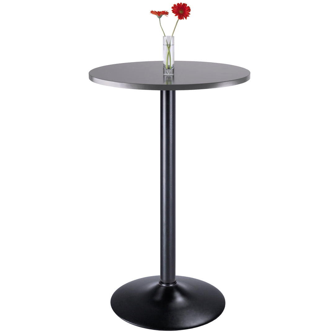 Tarah Pub Table, Black and Slate Gray