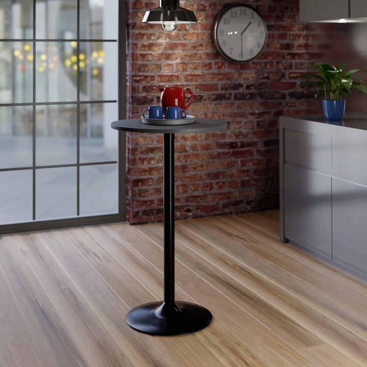 Tarah Pub Table, Black and Slate Gray