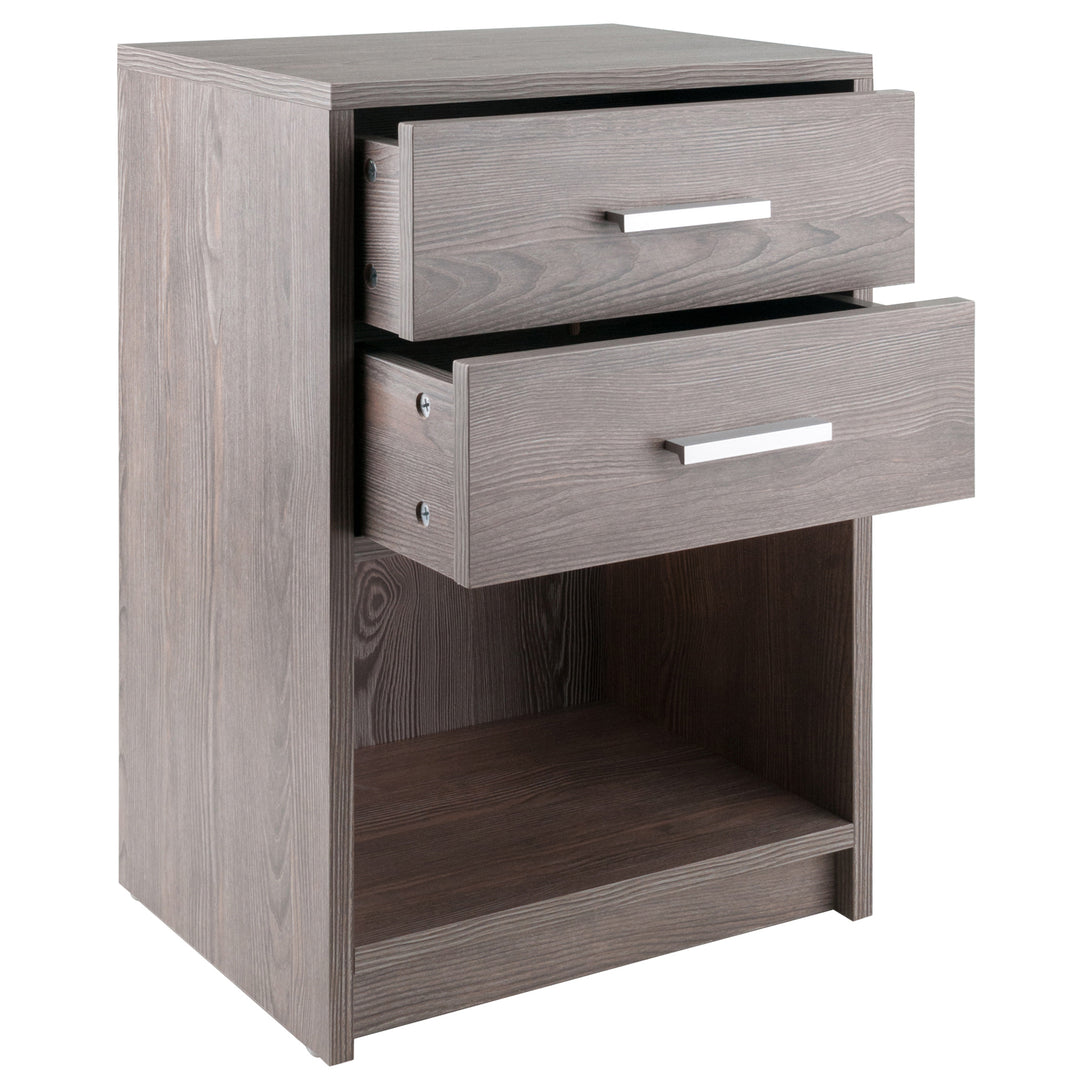 Molina Accent Table, Nightstand, Ash Gray