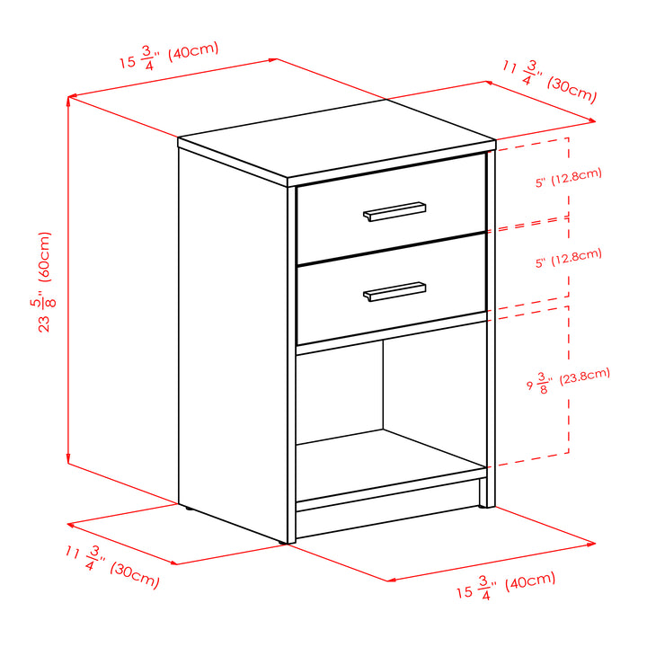 Molina Accent Table, Nightstand, Ash Gray