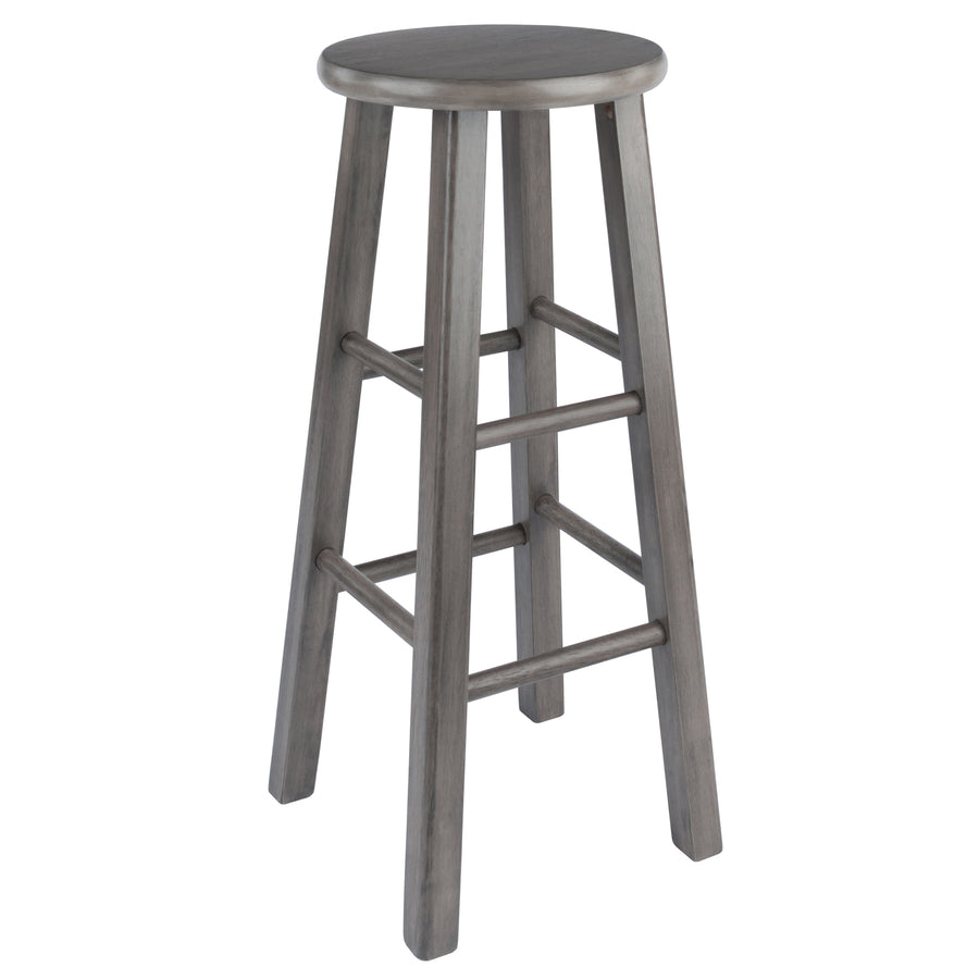 Ivy Square Leg Bar Stool, Rustic Gray 