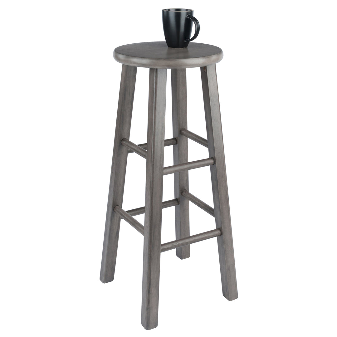 Ivy Square Leg Bar Stool, Rustic Gray