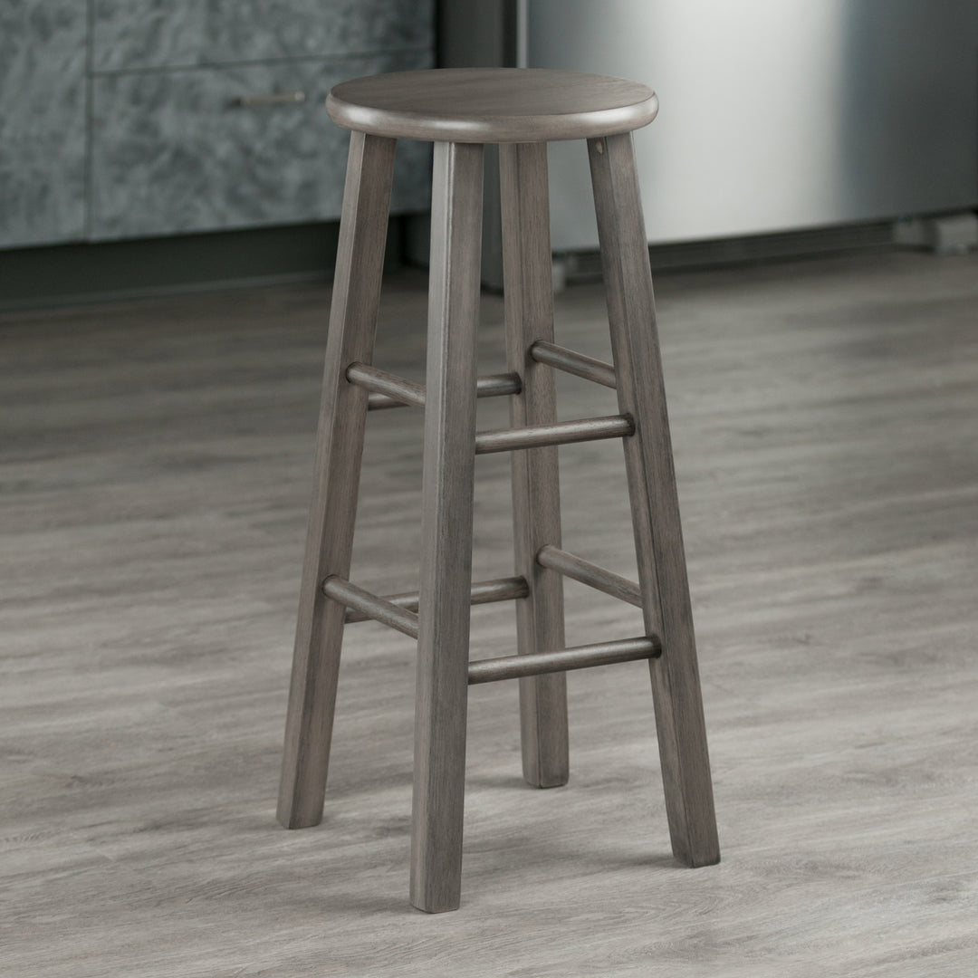 Ivy Square Leg Bar Stool, Rustic Gray