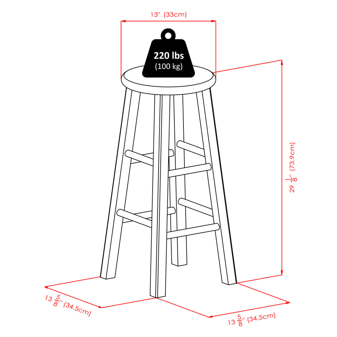 Ivy Square Leg Bar Stool, Rustic Gray