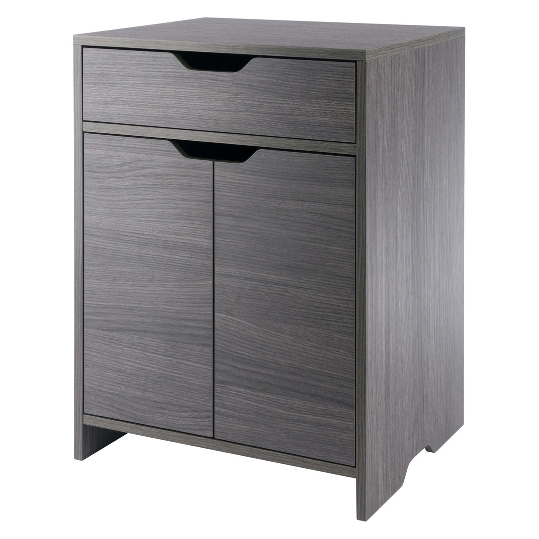Nova 1-Drawer Storage Cabinet, Charcoal 
