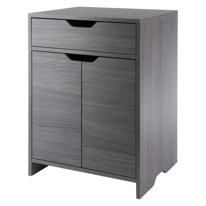 Nova 1-Drawer Storage Cabinet, Charcoal 