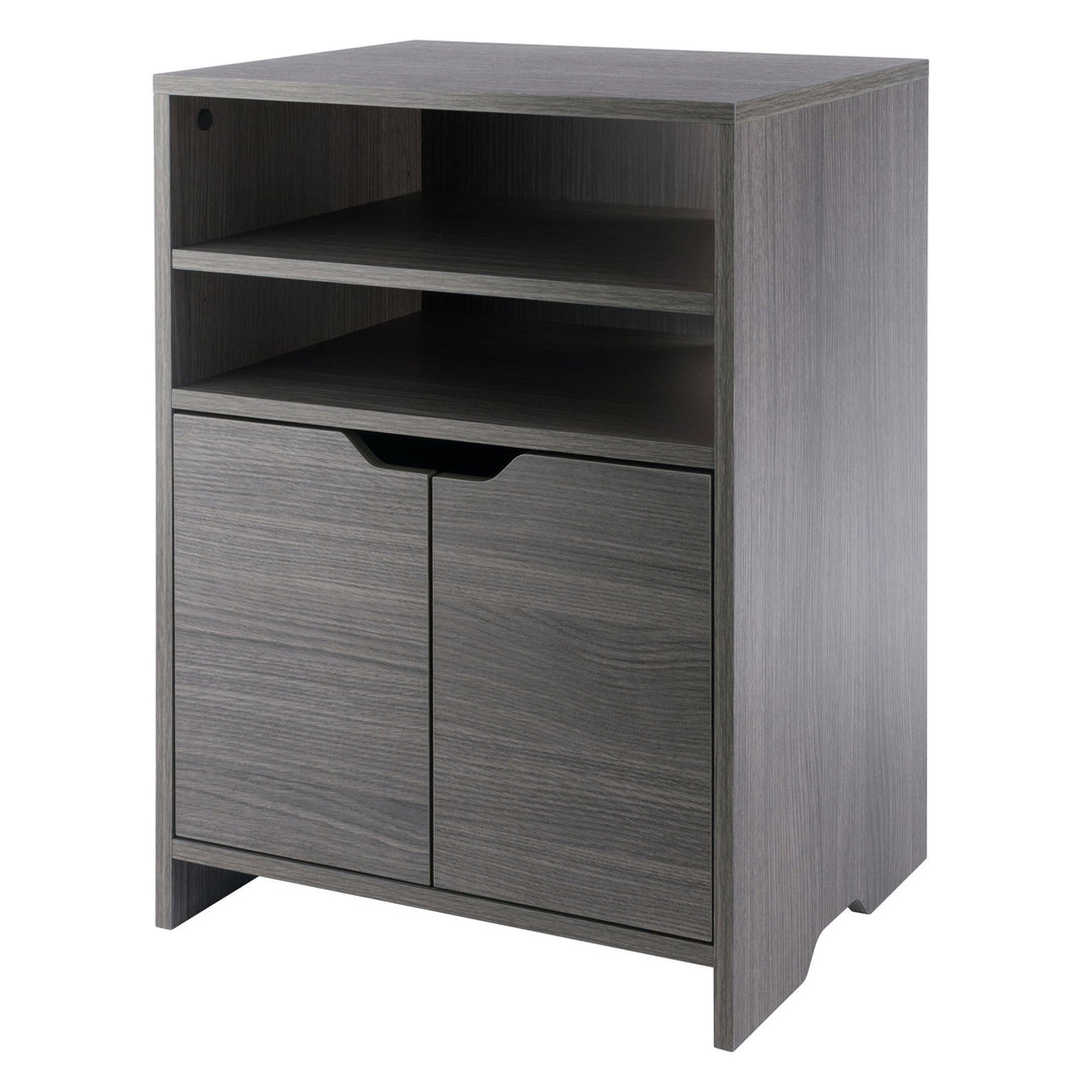 Nova Open Shelf Storage Cabinet, Charcoal 