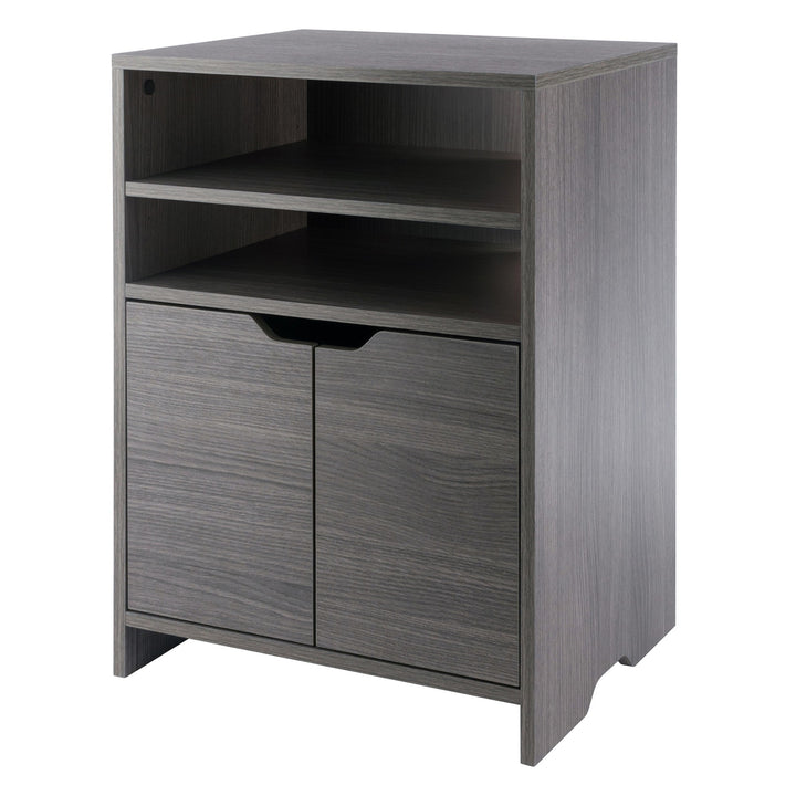 Nova Open Shelf Storage Cabinet, Charcoal 