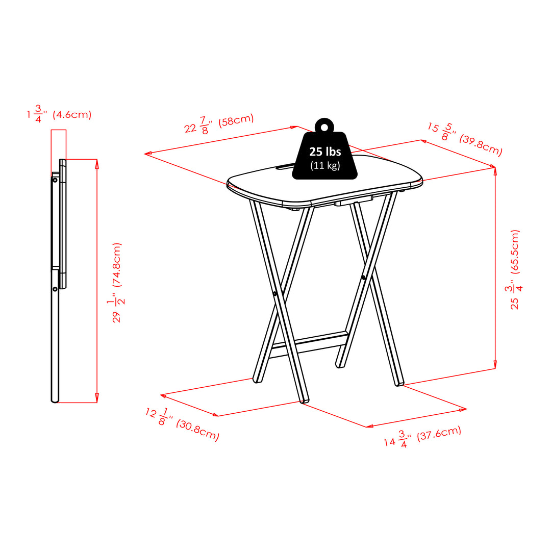 Lucca 5-Pc Snack Table Set, Oyster Gray