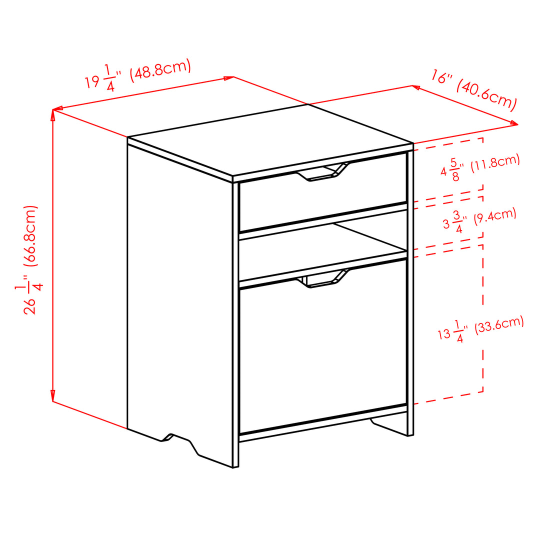 Nova Filing Storage Cabinet, Charcoal