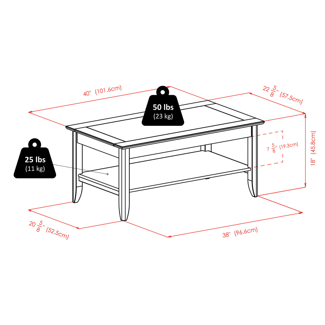 Santino Coffee Table, Oyster Gray