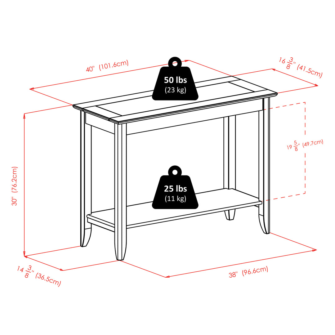 Santino Console Hall Table, Oyster Gray