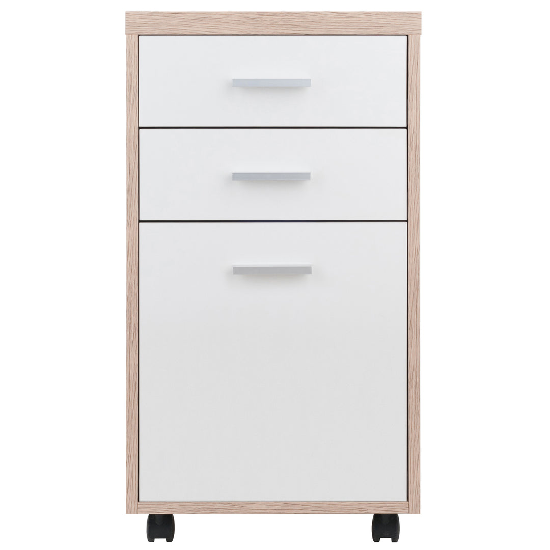 Kenner File Cabinet, 2-Drawer, Reclaimed Wood and White