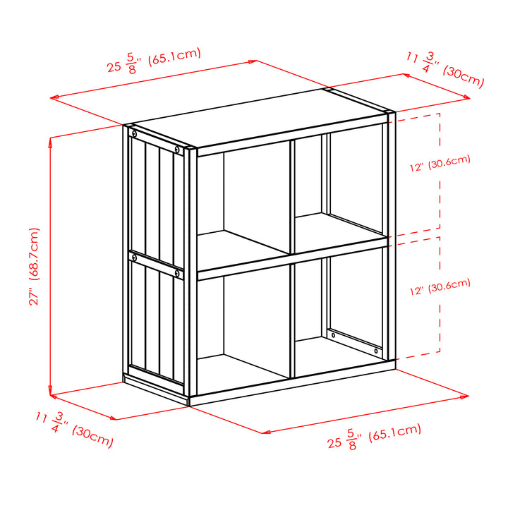 Timothy 2x2 Storage Cube Shelf, Black