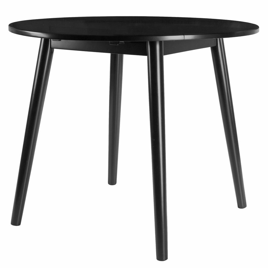 Moreno Round Drop Leaf Dining Table, Black 