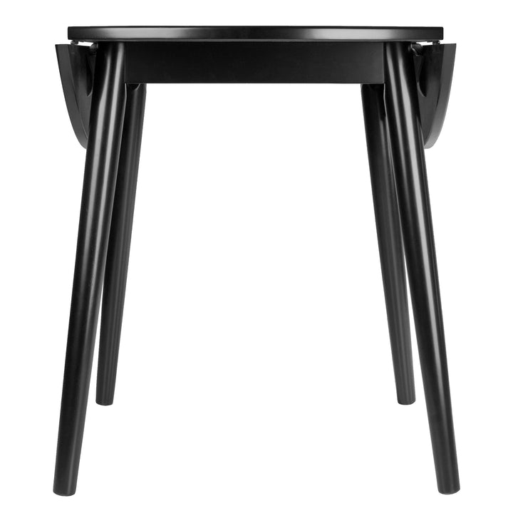 Moreno Round Drop Leaf Dining Table, Black