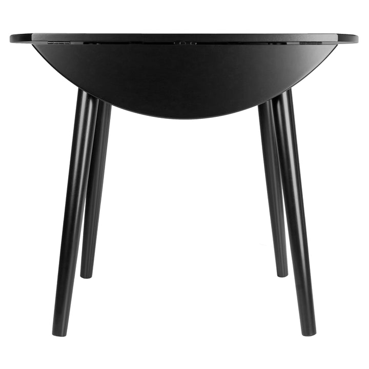 Moreno Round Drop Leaf Dining Table, Black