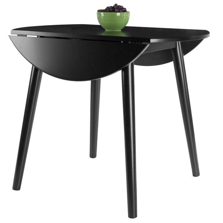 Moreno Round Drop Leaf Dining Table, Black