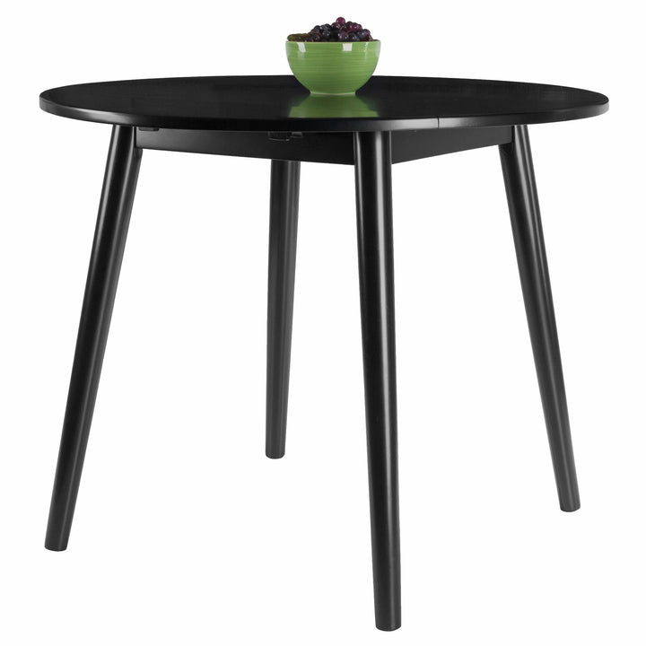 Moreno Round Drop Leaf Dining Table, Black