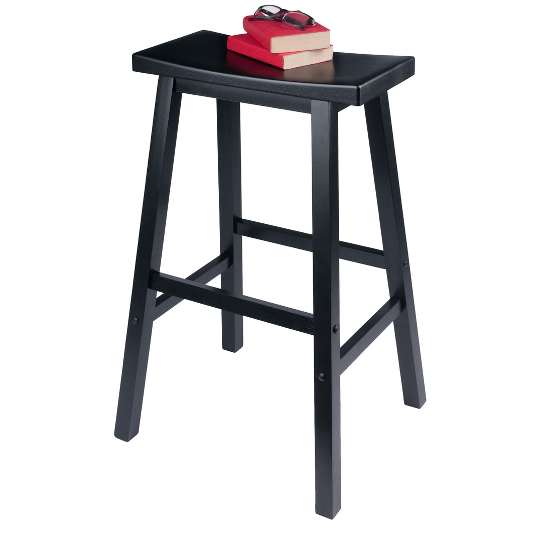 Satori Saddle Seat Bar Stool, Black