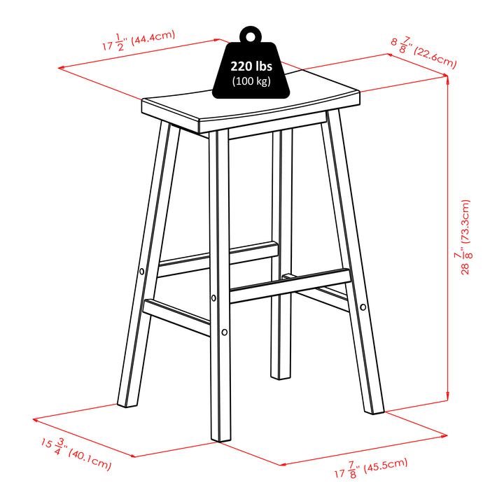 Satori Saddle Seat Bar Stool, Black