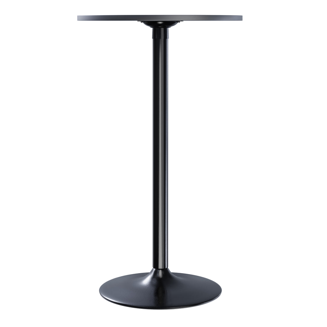 Obsidian Round Pub Table, Black