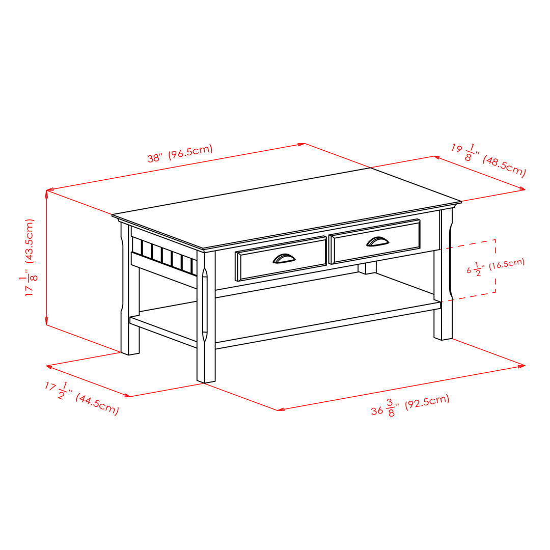 Timber Coffee Table, Black