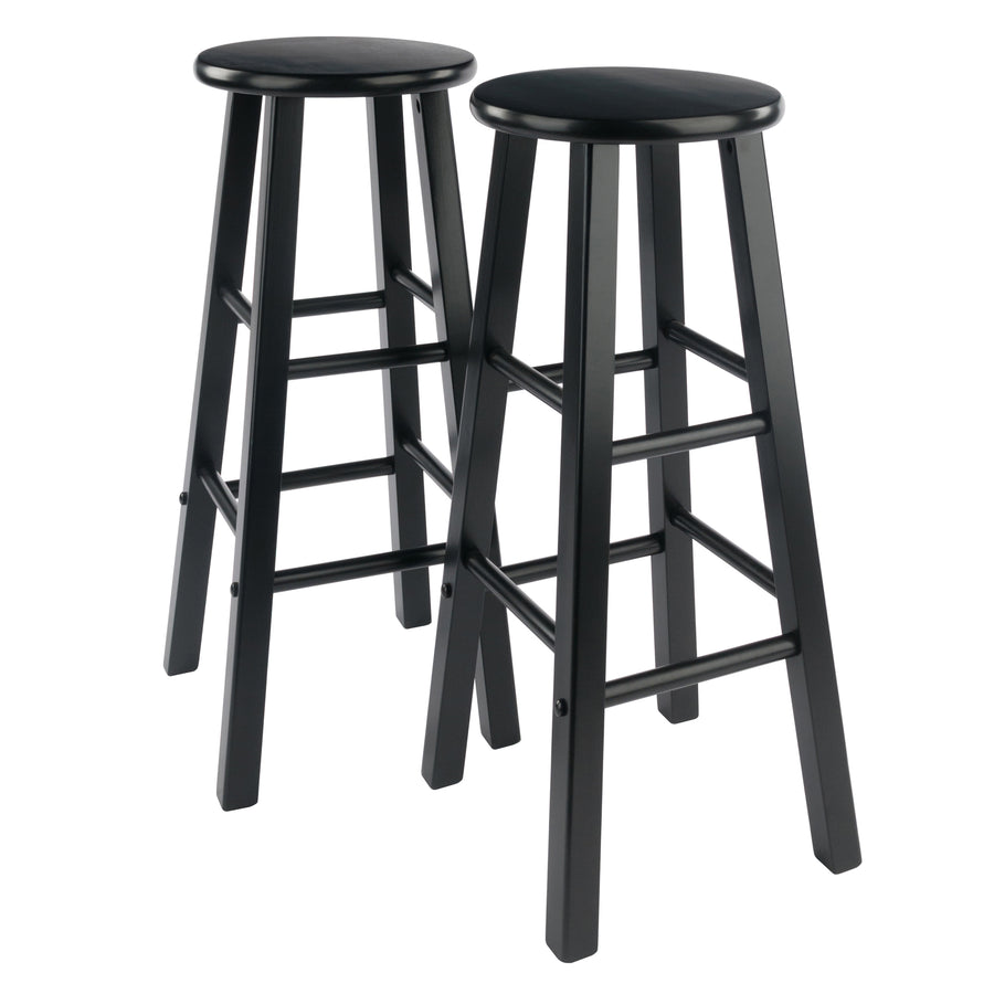 Element 2-Pc Bar Stool Set, Black