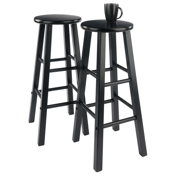 Element 2-Pc Bar Stool Set, Black