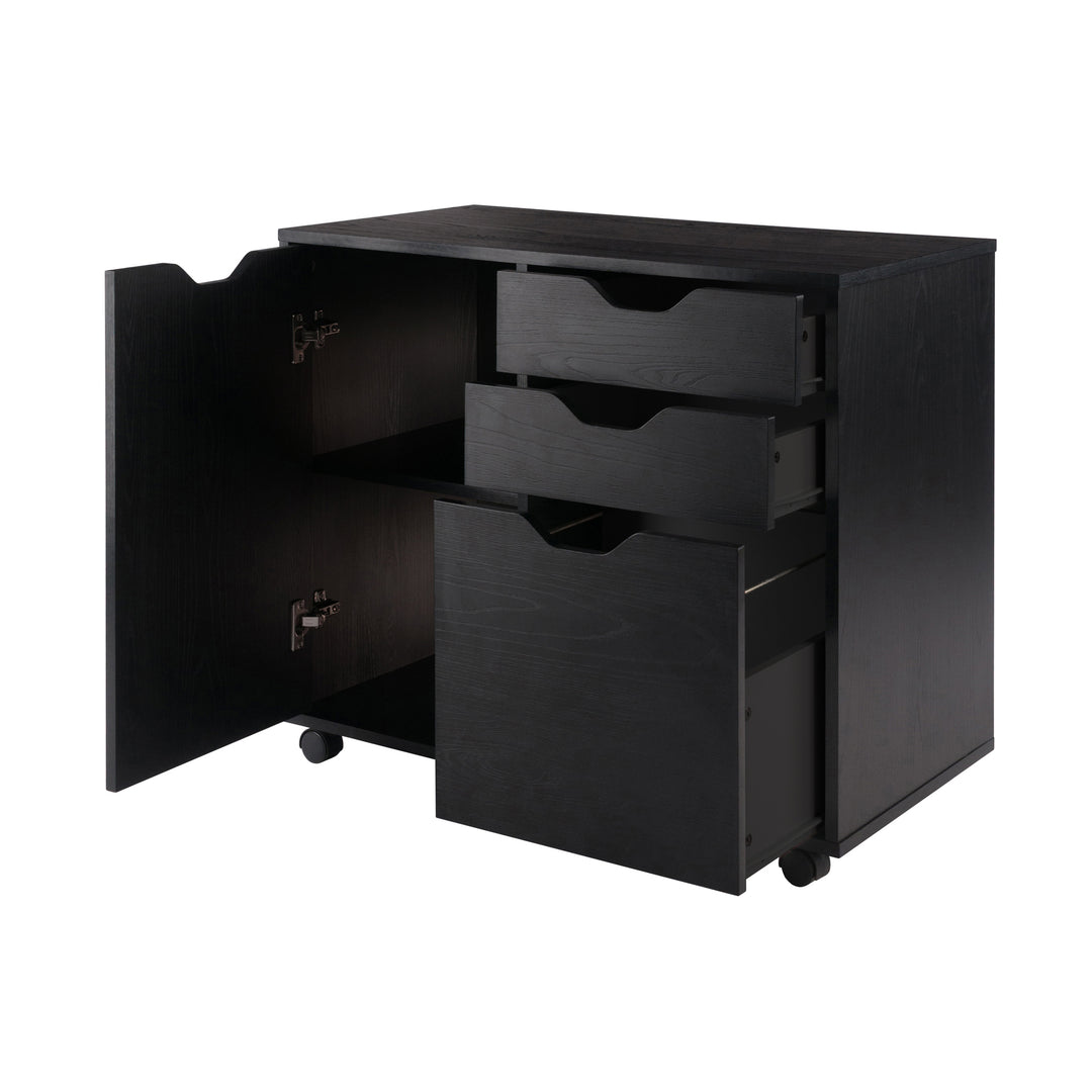 Halifax Wide Storage Cabinet, 2-Drawer, Filing Cabinet, Black