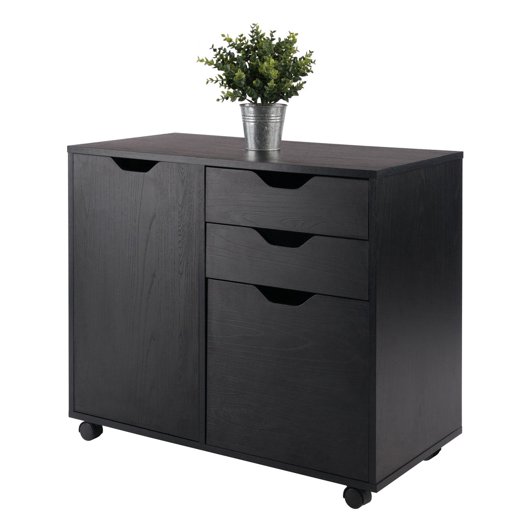 Halifax Wide Storage Cabinet, 2-Drawer, Filing Cabinet, Black