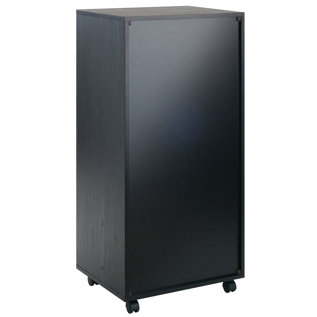 Halifax Tall Storage Cabinet, 5-Drawer, Black